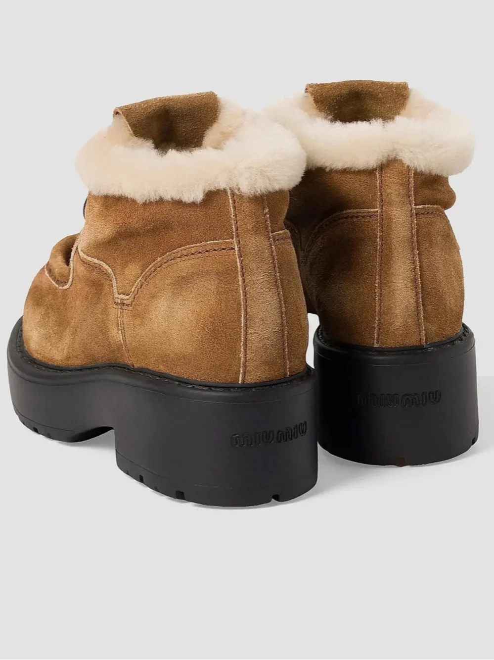 Miu Miu Faded Suede Booties